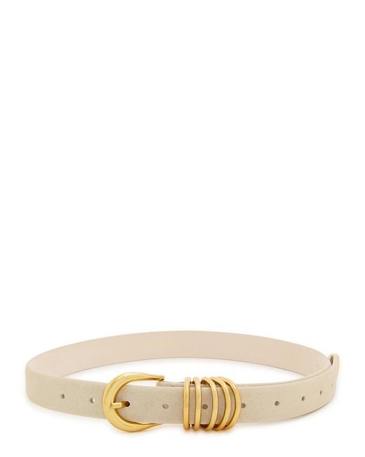 DEHANCHE White Hollyhock Suede Belt