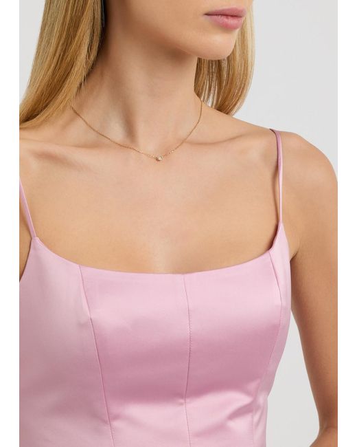 Astrid & Miyu Metallic Essential Crystal Charm 18Kt-Plated Necklace