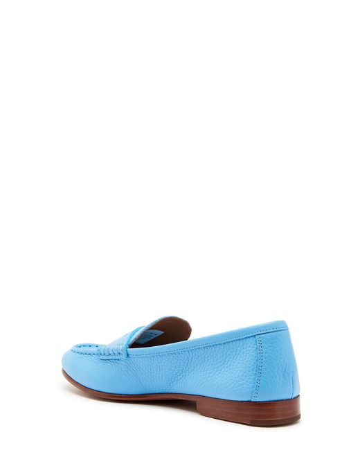 Polo Ralph Lauren Blue Logo Pebbled Leather Loafers
