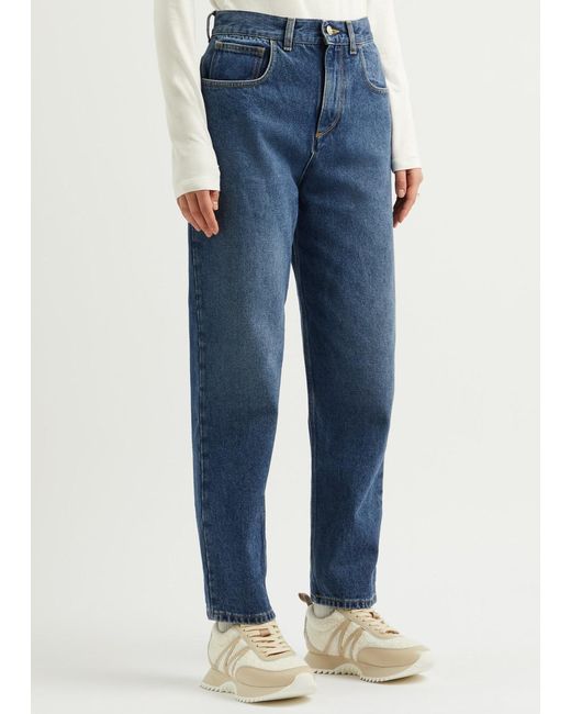 Moncler Blue Tapered-Leg Jeans