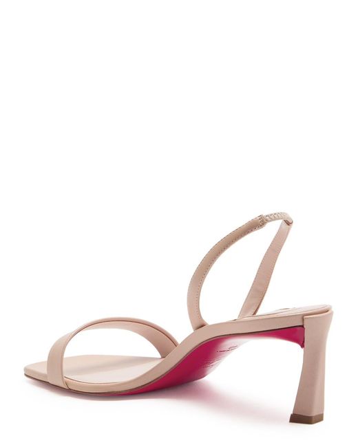 Christian Louboutin Pink Condora 55 Leather Slingback Sandals