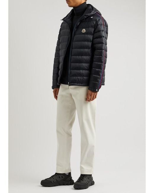 Moncler Black Agout Quilted Shell Jacket for men