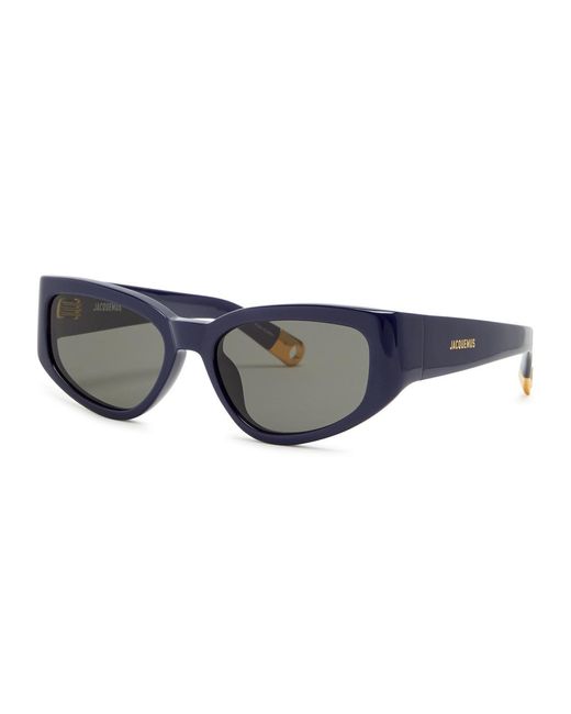 Linda Farrow Blue Jacquemus X Gala Cat-eye Sunglasses