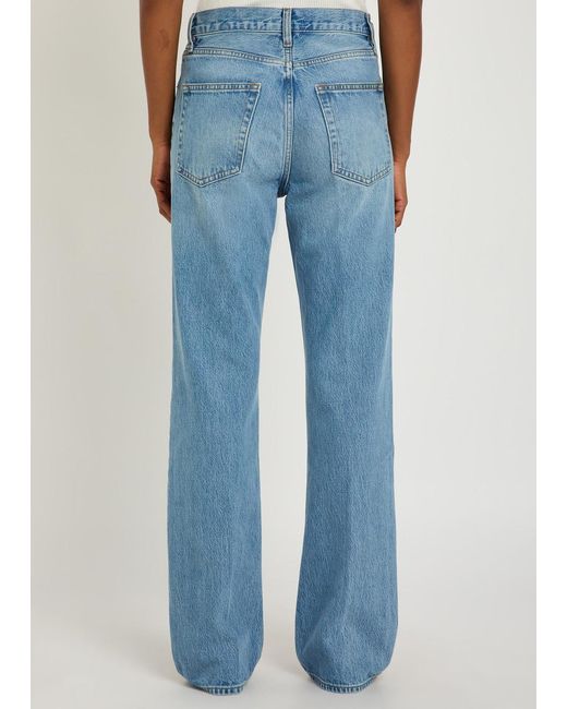 FRAME Blue The Vertical Straight-Leg Jeans