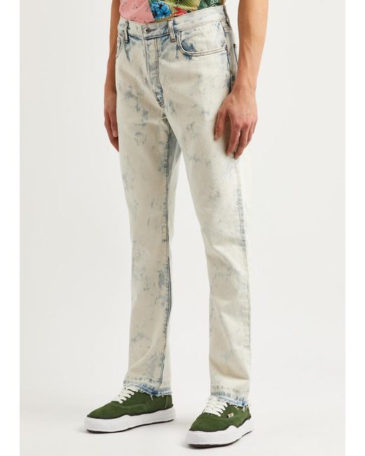GALLERY DEPT. White Surf Side Bleached Straight-leg Jeans for men