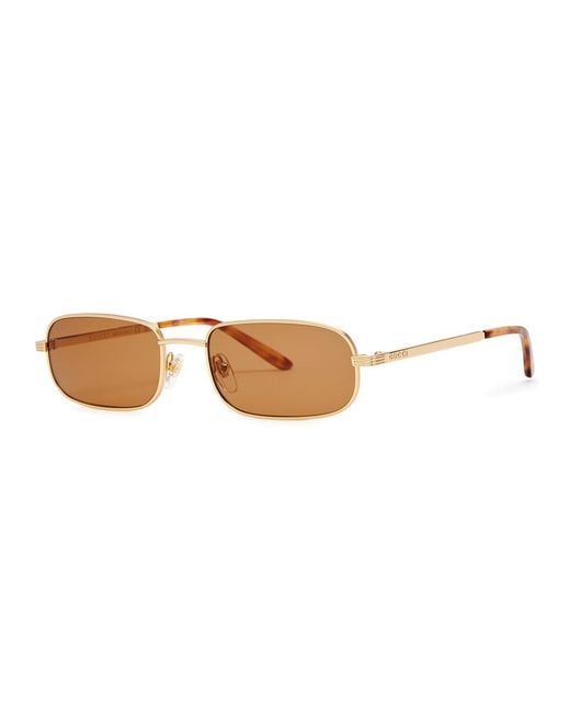 Gucci Metallic Rectangle-frame Sunglasses for men