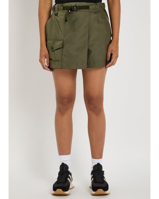 Moncler Green Shell Cargo Mini Skort