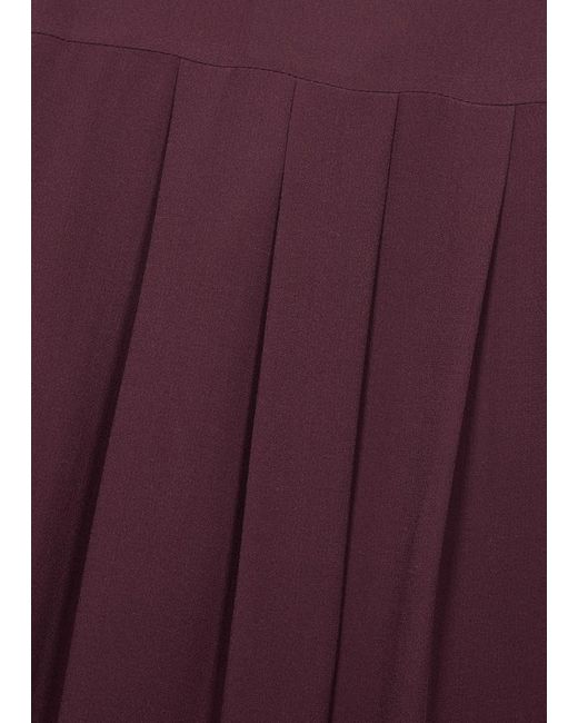 Eileen Fisher Purple Silk-Georgette Midi Dress
