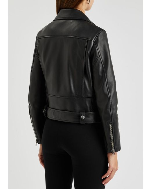 Acne Black Leather Biker Jacket