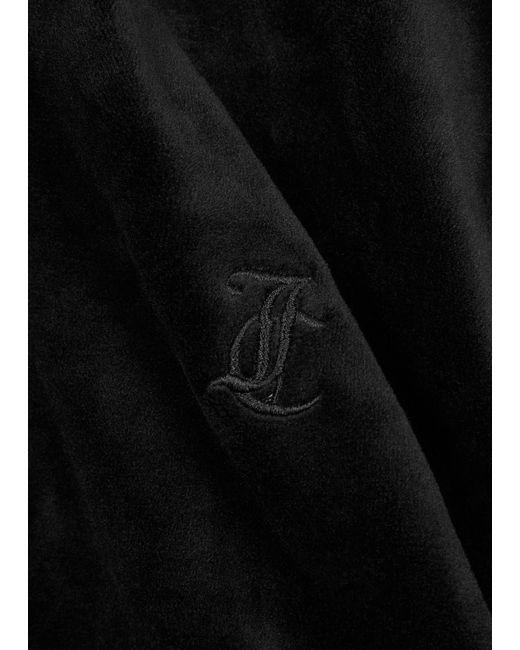 Juicy Couture Black Lieu Logo Velour Track Jacket