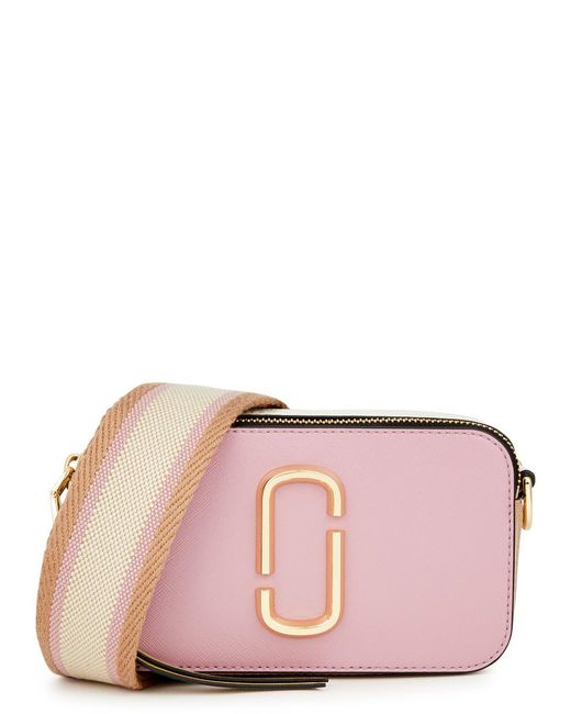 Marc Jacobs The Colourblock Snapshot Leather Cross-body Bag in Pink | Lyst