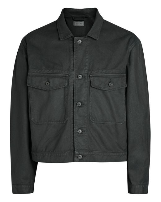 Lemaire Black Designer Denim Jacket It48 for men
