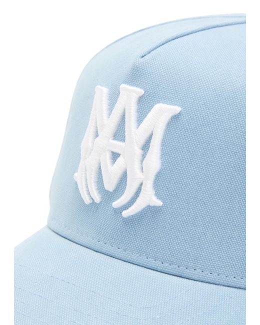 Amiri Blue Logo-Embroidered Canvas Cap for men