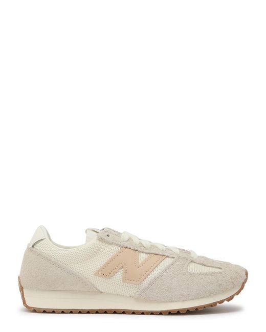 New Balance White 471 Panelled Mesh-Knit Sneakers