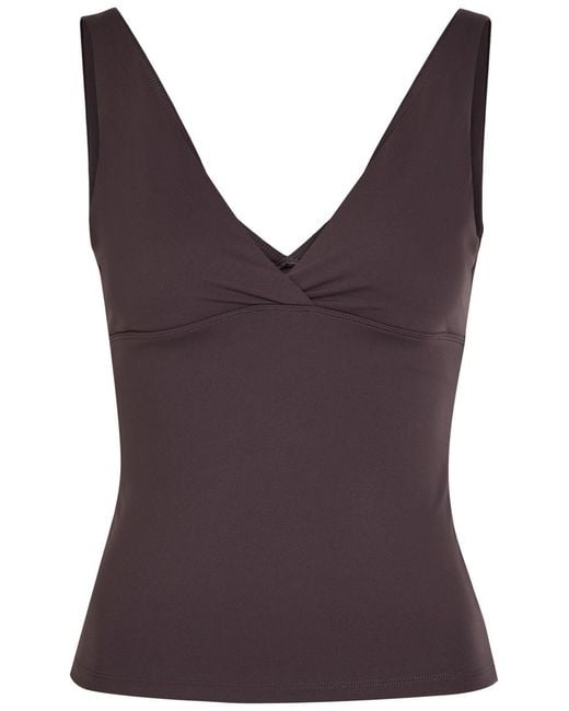 Tala Purple Dayflex V-Neck Stretch-Jersey Vest