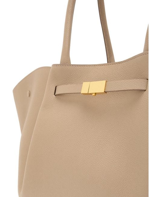 DeMellier London Natural The New York Grained Leather Tote Bag