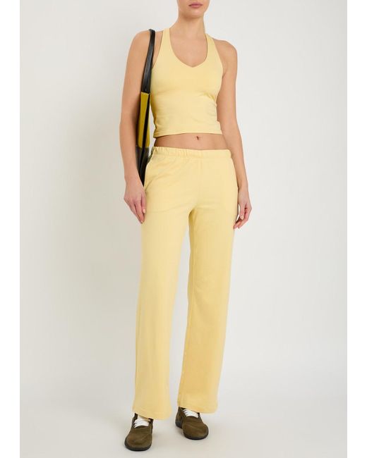 vuori Yellow Halo Modern Straight-Leg Jersey Sweatpants