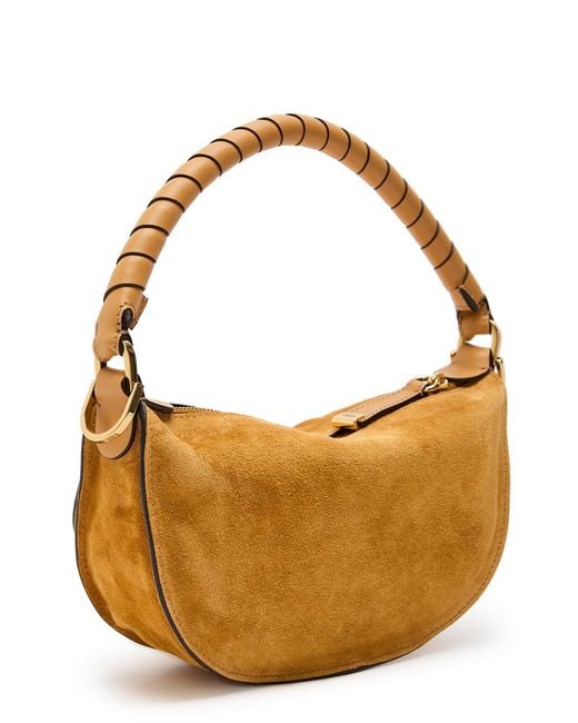 Chloé Brown Marcie Small Suede Shoulder Bag