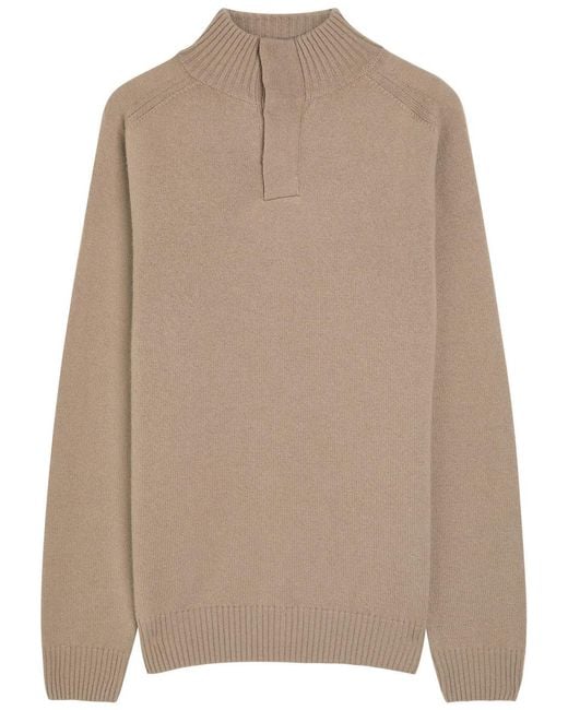 Aurélien Brown City Wool And Cashmere-Blend Jumper for men