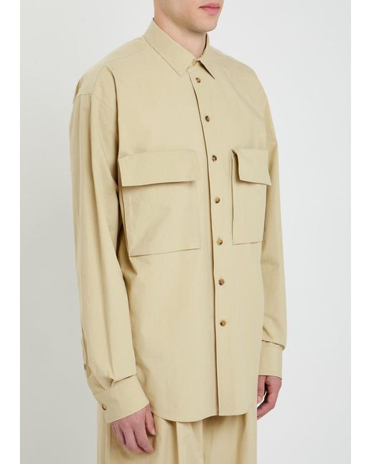 Calvin Klein Natural Cornelius Patch-Pockets Cotton Shirt for men