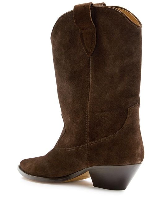 Isabel Marant Brown Duerto 40 Western Suede Mid-Calf Boots