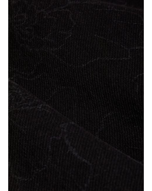 Les Deux Black Roi Floral Straight-Leg Print Denim Jeans for men