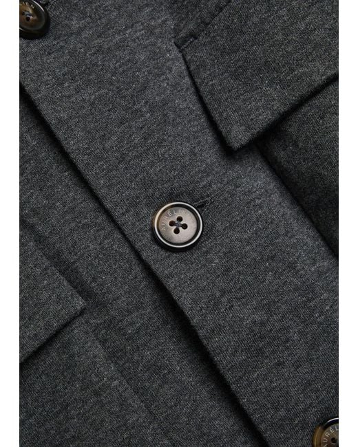 Aurélien Black Cotton-Blend Overshirt for men