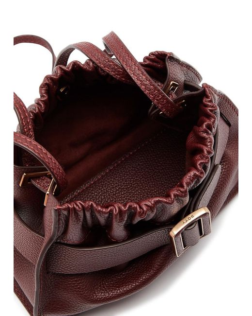 Boyy Purple Scrunchy Leather Shoulder Bag