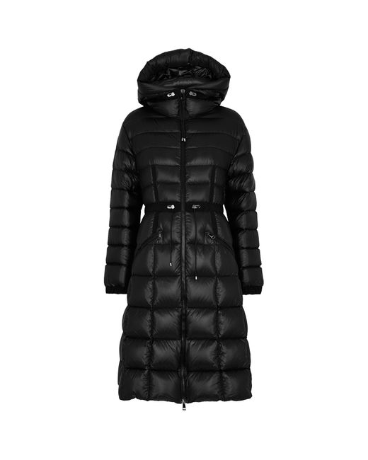Moncler Black Cantache Quilted Shell Parka