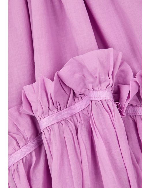 Devotion Purple Ypapanti Cotton Maxi Dress