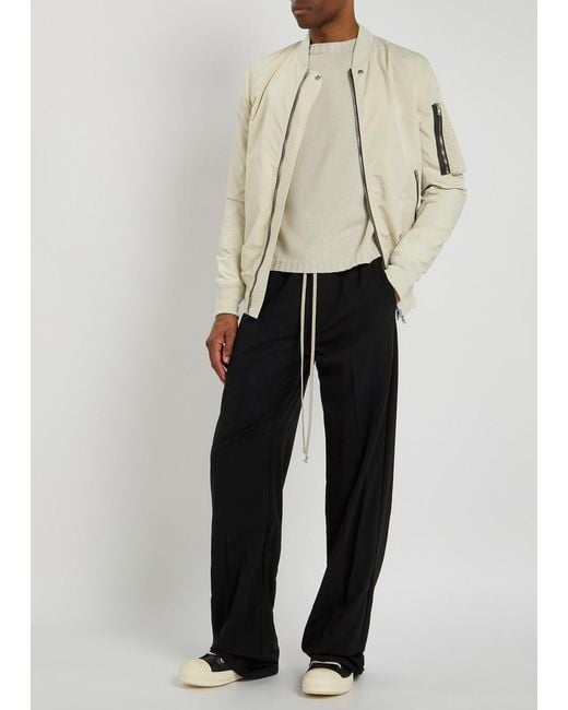 Rick Owens Natural Classic Flight Shell Bomber Jacket for men