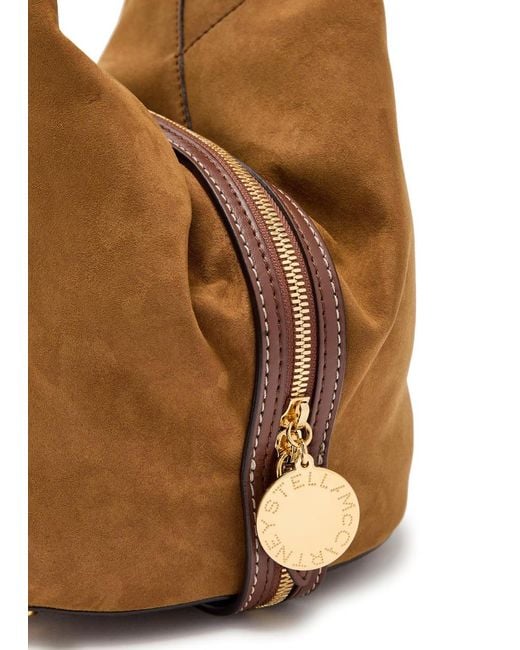 Stella McCartney Brown Appaloosa Small Suede Bucket Bag
