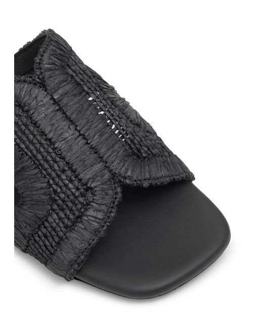 Castaner Black Philipa Raffia Sandals