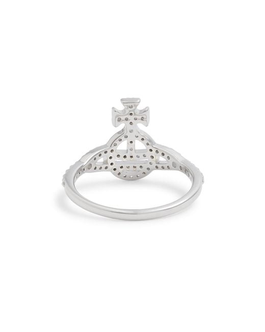 Vivienne Westwood White Calliope -plated Orb Ring