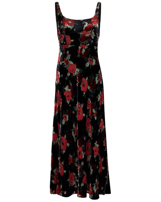 RIXO London Benedict Floral-devoré Maxi Dress in Black | Lyst
