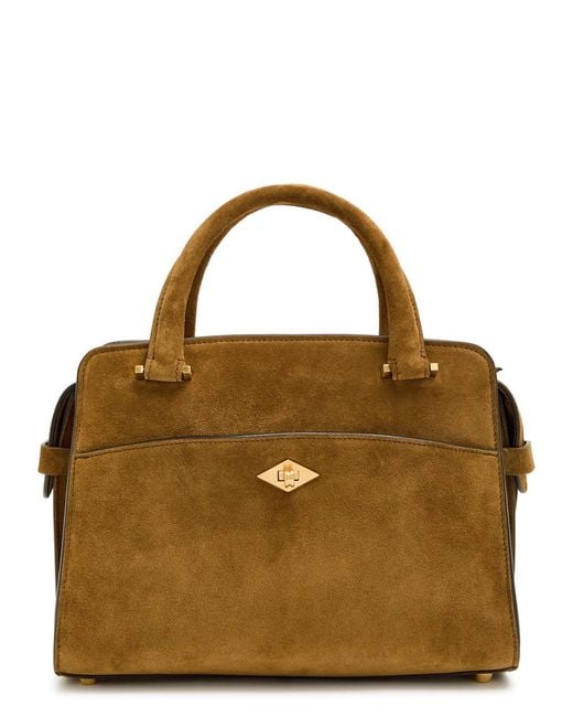 Metier Brown Private Eye Mini Suede Top Handle Bag