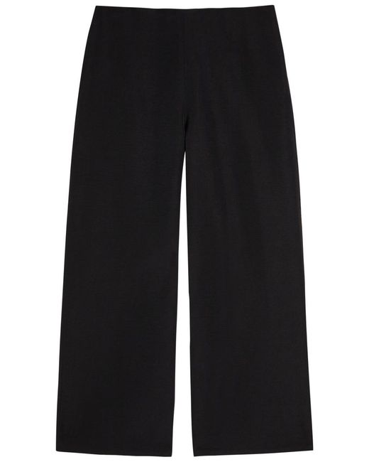 LIBEROWE Blue Phebe Cropped Straight-Leg Trousers