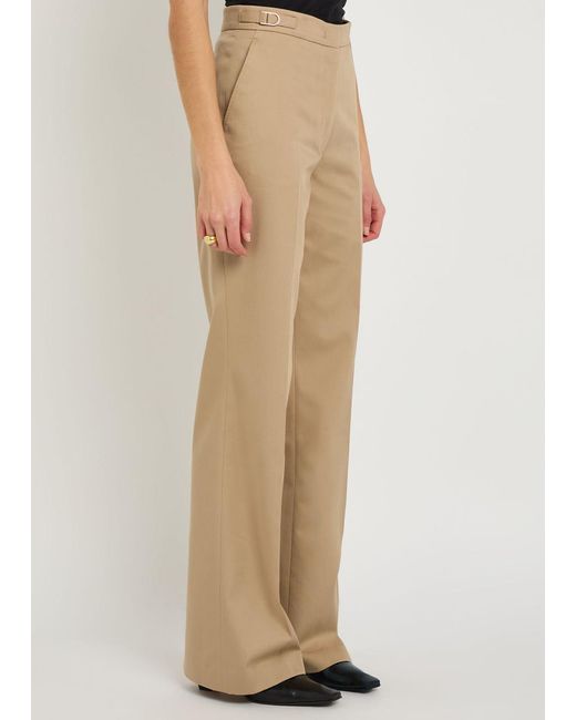 Gabriela Hearst Natural Vesta Straight-Leg Cotton Trousers