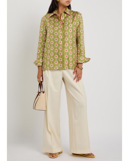 LaDoubleJ Green Boy Printed Silk Shirt