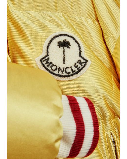 Moncler Genius Yellow 8 Moncler Palm Angels Keon Quilted Satin Jacket for men