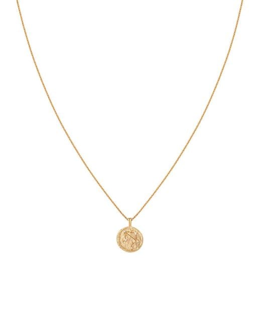 Astrid & Miyu Metallic Libra Crystal 18K-Plated Pendant Necklace