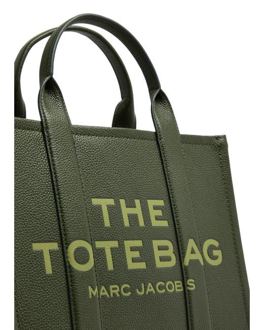 Marc Jacobs Green The Tote Medium Leather Tote