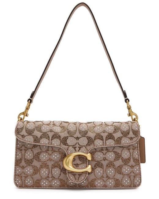 COACH Metallic Tabby 26 Embellished Leather Shoulder Bag