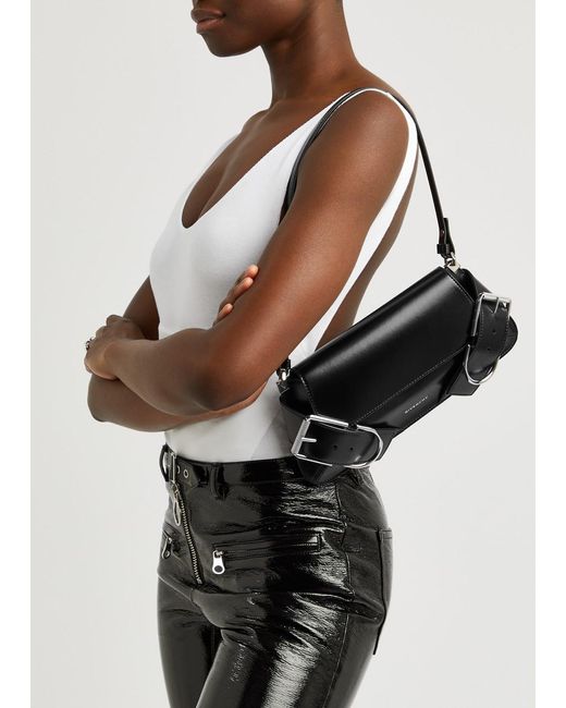 Givenchy Black Voyou Leather Shoulder Bag