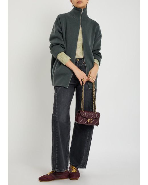 B Sides Blue Slim Lasso Structured Barrel-Leg Jeans