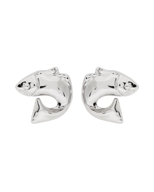 Jacquemus Metallic Les Boucles Poisson Fish Drop Earrings