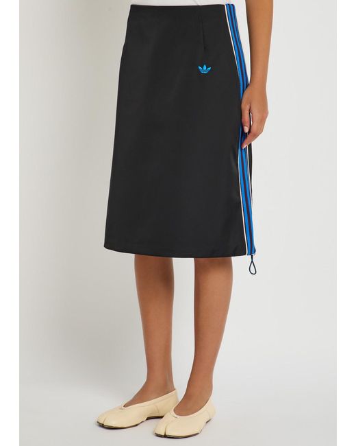 Wales Bonner Black Adidas X Satin Midi Skirt