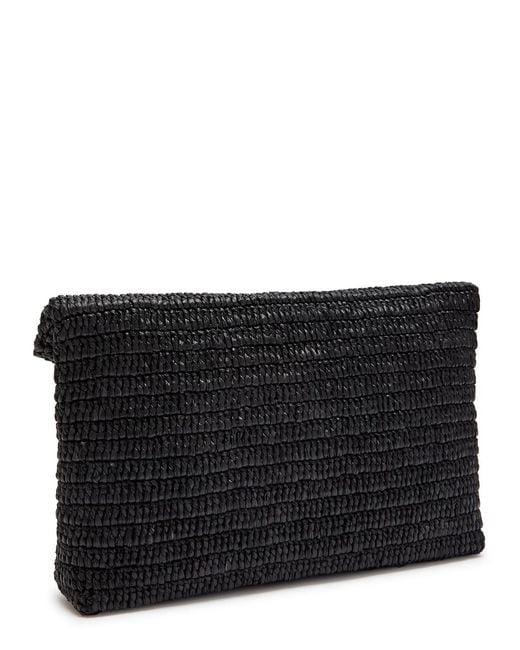 Saint Laurent Black Envelope Suede Pouch