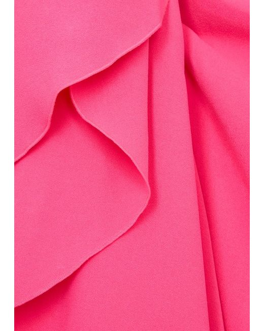 Solace London Pink Nia Ruffled Maxi Dress