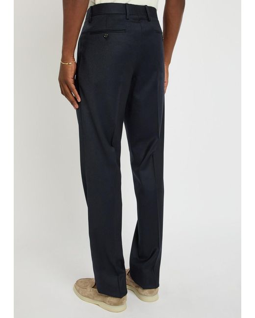 Lardini Blue Wool And Cashmere-Blend Trousers for men